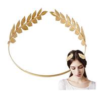 Dea corona, ghiottona di foglia d'oro dorata della dea corona squisita eleganti copricapo da sposa per donne avvolgimento per capelli