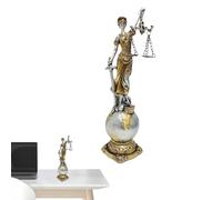 Dea Del Diritto Della Giustizia - Scultura Della Dea Del Diritto Cieco Romano, Statuetta In Miniatura Dipinta A Mano In Resina | Ininique Ornamento Per La Camera, La Casa, L'Ingresso, Il Caffè, Il