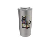 Dea del gatto - Dea egizia Bastet Bicchiere termico in acciaio inox doppia parete