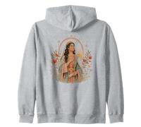 Dea del Sole Melograno Donna Sacra Floreale Felpa con Cappuccio
