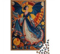Dea della luna Arte medievale europeaPuzzle 1000 Pezzi Per Adulti, Giochi EduGattoivi70x50cm/1000pcs