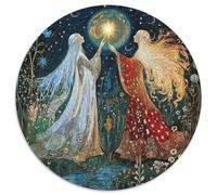 Dea della luna e delle stelle,Puzzle Per Adulti 1000pcs (67.5x67.5cm),Giochi Di Sfida Stile di arte popolare russa