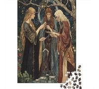 Dea della mitologia norrena Puzzle 1000Pcs Illustrazione Art Nouveau Decorazione Per La Casa. Rilassamento E Intelligence Per Adulti E Bambini Da 14 Anni 70x50cm/1000pcs