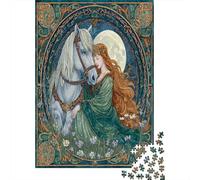 Dea, destriero grigio perla Puzzle 1000Pcs Decorazione Per La Casa. Rilassamento E Intelligence Per Adulti E Bambini Da 14 Anni 38x26cm/1000pcs