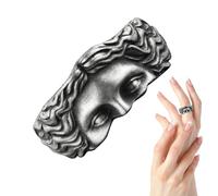 Dea Face | Anello Indice da Donna | Affascinante Anello, Anello Greco Antico, Rilassante per Donne, Adolescenti, Esterni, Uomini, 1, 1
