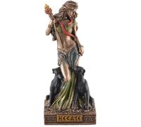 Dea greca Ekate, in miniatura, in pietra artificiale, dipinta a mano, collezione Veronese, 708-78125