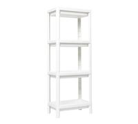 DEA HOME Linda Scaffale bianco modulare con 4 ripiani in plastica resistente forata 38x23x100h cm, multifunzionale, facile da montare e leggero, ideale per casa, garage o magazzino