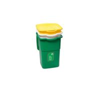 DEA HOME Pattumiera per raccolta differenziata ECO3, kit da 3 pattumiere da 50 litri, in plastica da interno ed esterno, (verde, blu, arancione)