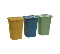 BIDONE BIDONI PATTUMIERA RACCOLTA DIFFERENZIATA RIFIUTI LT 150 SET 3 PZ