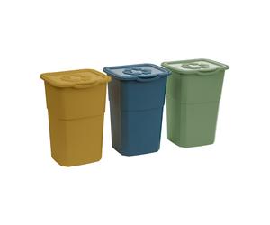 Dea Home Set 3 Pattumiere Eco 3 da 50L - Raccolta Differenziata 39 x 36 Cm H 54 Cm