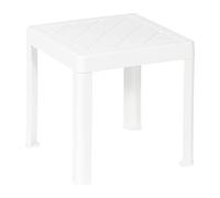 DEA HOME Tavolino POP, da interni ed esterni, in plastica polipropilene, colore bianco
