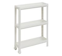 DEA HOME Tina scaffale carrellato, 3 ripiani, colore bianco.