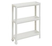 DEA HOME Tina scaffale carrellato, 3 ripiani, colore bianco.