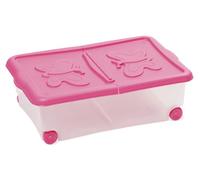 Dea Home Z191M030 Contenitore Sottoletto Lebo/E, 27 L, 60x40x18, Trasparente/Fuxia