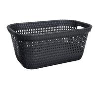 DEA HOME Z438M097 Cesta Portapanni Rattan, 45 L, 60x40x26, Antracite