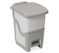 DEA HOME Z441M025 Pattumiera Rattan Bin, 18 L, 28x35x40, Grigio/Tortora