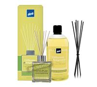 DEA SET FRAGRANZA LIMONE & LIME: DIFFUSORE DI FRAGRANZA CON BASTONCINI 200 ML + RICARICA 500 ML + RICAMBIO 10 BASTONCINI NERI