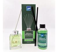DEA SET FRAGRANZA TE VERDE: DIFFUSORE DI FRAGRANZA BASTONCINI 200 ML + RICARICA 250 ML + RICAMBIO 10 BASTONCINI NERI (Tè verde)