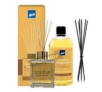 DEA SET FRAGRANZA VANIGLIA: DIFFUSORE DI FRAGRANZA CON BASTONCINI 200 ML + RICARICA 500 ML + RICAMBI10 O BASTONCINI NERI