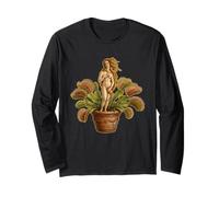 Dea Venere e Venere Flytrap Pianta Divertente Botanico Amante Maglia a Manica