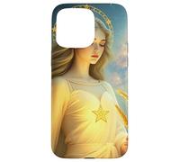 Dea Vergine celeste in Golden Starlight Custodia per iPhone 15 Pro Max