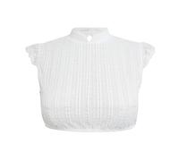 DeaAmyGline Dirndl Camicetta da donna a maniche ad ali Dirndl, colore bianco, nero, scollo a V, con bottoni, per costume tradizionale bavarese, per Oktoberfest, 1032-bianco, L