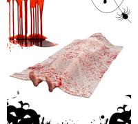 Dead Body Prop - 15m Horror Prop - Spooky Halloween Decorations Lifelike Inflatable Corpse Pr.op with Creepy Cloth Cotton Material Fishing Line 4 Ground Spikes Haunted House Party Decor