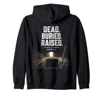Dead. Buried. Raised - Christian Church Baptism Romans 6:4 Felpa con Cappuccio