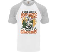 Dead Inside A Natale Teschio Uomo S/S Baseball T-Shirt