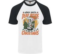 Dead Inside A Natale Teschio Uomo S/S Baseball T-Shirt