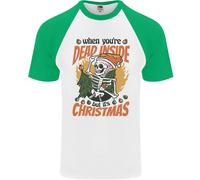 Dead Inside A Natale Teschio Uomo S/S Baseball T-Shirt