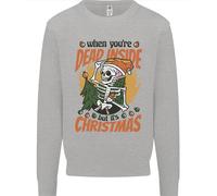 Dead Inside A Natale Xmas Skull Uomo Sweatshirt Jumper