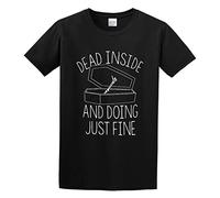 Dead Inside And Doing Fine Men's Black T-Shirt Unisex Tee Shirt L