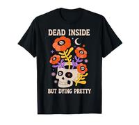 Dead Inside But Dying Pretty Halloween Boho Maglietta