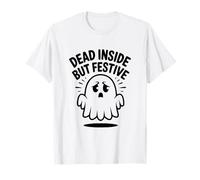 Dead Inside But Festive Ghost Halloween Introverso Maglietta