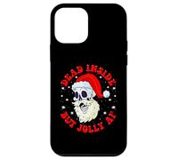 Dead Inside But Jolly AF Skull Babbo Natale Hat Luci Custodia per iPhone 12 mini