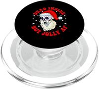 Dead Inside But Jolly AF Skull Babbo Natale Hat Luci PopSockets PopGrip per MagSafe