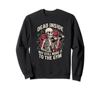 Dead Inside But Still Made to The Gym Skeleton Lifter Felpa