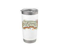 Dead Inside Ma Caffeinated | Retro Skeleton Coffee Bicchiere termico in acciaio inox doppia parete