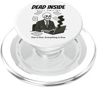 Dead Inside Office Skeleton Doomer Mood Divertente Sarcastico Meme PopSockets PopGrip per MagSafe