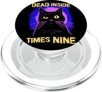 Dead Inside Times Nine Cat Lives PopSockets PopGrip per MagSafe