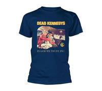 Dead Kennedys Maglietta unisex per adulti in God We Trust, Blu, L