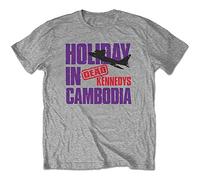Dead Kennedys - T-Shirt # L Unisex Grey # Holiday Plane