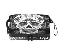 Dead of The Dead, trousse a doppio strato, per donne e ragazze, trousse da viaggio per trucchi, pratica borsa organizer con scomparto per pennelli, Multi, 27x15x14 cm/10.6x5.9x5.5 in, Beauty case