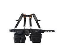 Dead on Tools HDP400945, Cintura porta attrezzi in poliestere 1680 denari, con bretelle, nero
