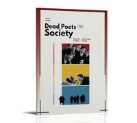 Dead Poets SocietyPoster per camera da letto, stampa estetica su tela, decorazione artistica da parete, per soggiorno e camera da letto, con cornice, stile 50 x 75 cm