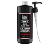 Dead Sea Collection Gel doccia 3 in 1 per uomo - Body Wash con olio di legno di sandalo e sale del Mar Morto - Cura Lavante, Shampoo e Detergente Viso (1000 ml.)