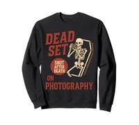 Dead set on photography Funny Skeleton Photographer Hallowee Felpa