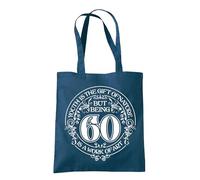 Dead Set Studio Borsa tote per 60° compleanno, borsa per il 60° compleanno da donna nata nel 1965, borsa regalo divertente ed elegante per donne di 60 anni, Benzina, 10L