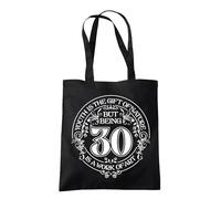 Dead Set Studio Borse regalo per 30° compleanno, in tela, idea per donne nate nel 1995, borsa termica per donna di 30 anni, Nero , 10 L